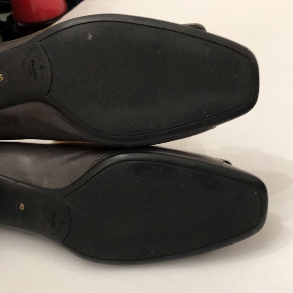PRADA AUTHENTIC MADE IN ITALY VINTAGE LEATHER SHOES WOMENS SIZE 40 - Picture 13 of 14